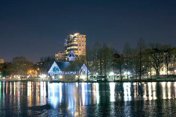 istock Harlem Meer Central Park at night 537044251