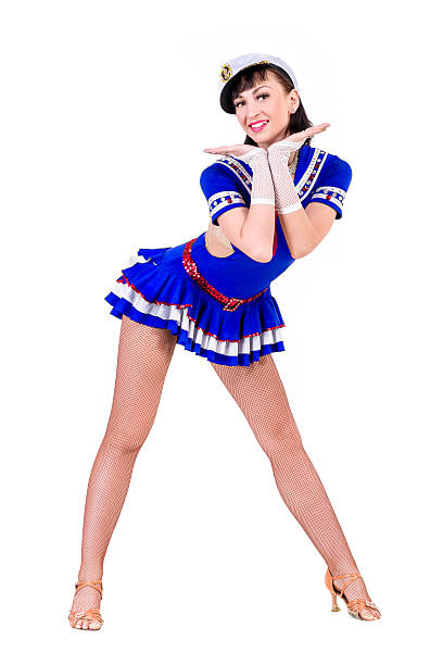 istock young dancer woman dressed as a sailor posing on an 537044587