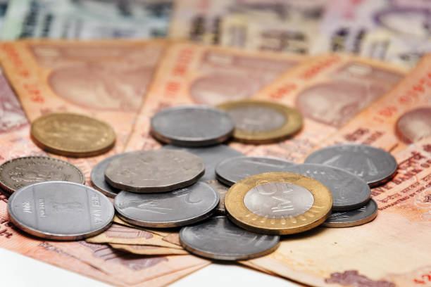 istock Indian Currency Rupee bank notes and coins 537044713