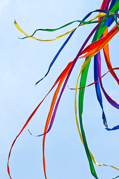 istock Colorful kite tails gently blowing in the wind. 537045525
