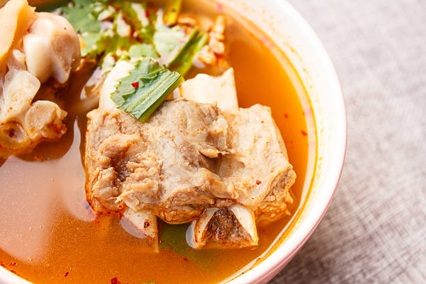 hot and spicy soup with pork ribs.