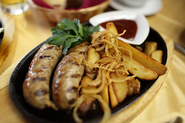 istock Sausages with roasted potatoes 537046831