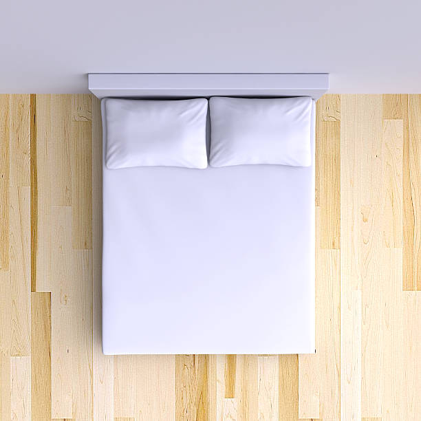 istock Bed with pillows in the corner room, 537060827