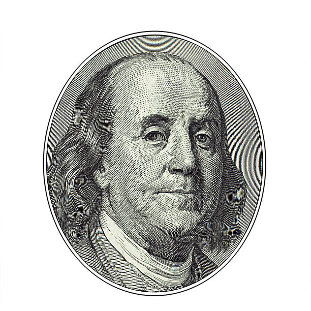 istock Face from 100 dollars bill, clipping path included 537061122