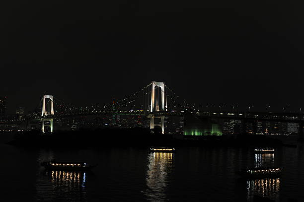 istock Night panorama of Tokyo Bay with Rainbow Bridge 537062065