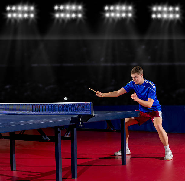 istock Table tennis player at sports hall 537062783
