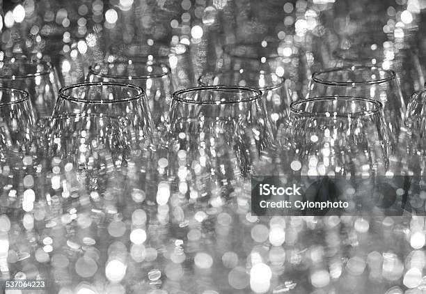 Water Glasses Stock Photo - Download Image Now - 2015, Alcohol - Drink, Black And White