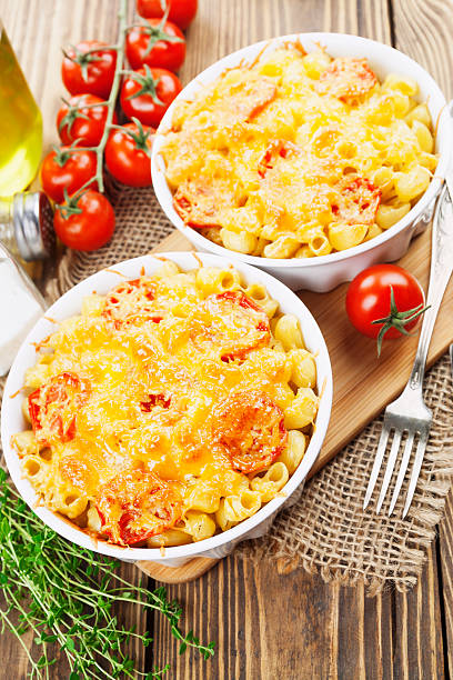 istock Pasta baked with tomato and cheese 537064295