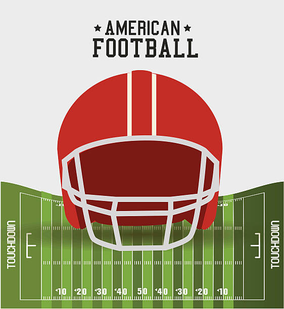 ilustrações, clipart, desenhos animados e ícones de sport design, ilustração vetorial. - football helmet helmet american football sports helmet