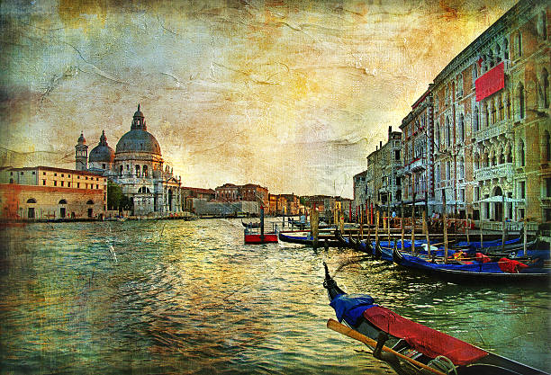 incredibile venezia, italia. - canal sea journey romance foto e immagini stock