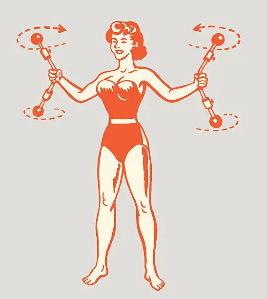Vector illustration of Strong Woman