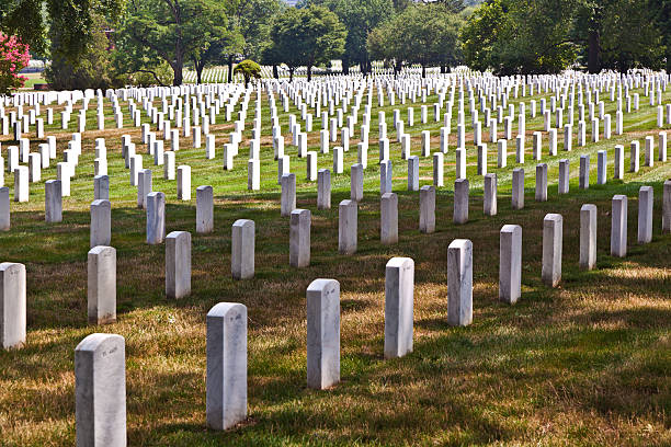 istock Headstones at the Arlington national Cemetery 537074689