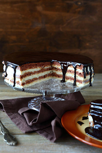 istock Tasty chocolate cake on a plate 537076935