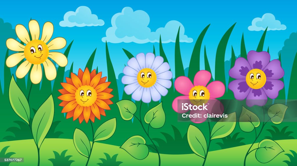 Flowers on meadow theme 3 Flowers on meadow theme 3 - eps10 vector illustration. 2015 stock vector