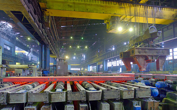 istock Hot slab are rolling in mill 537078283