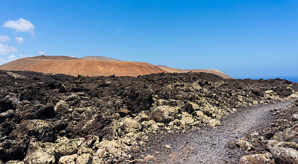 Volcánico área de la isla de Lanzarote - foto de stock