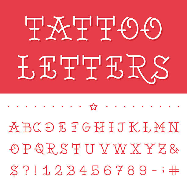 Drawing Of A Tattoo Cursive Alphabet Illustrations, Royalty-Free Vector  Graphics & Clip Art - iStock