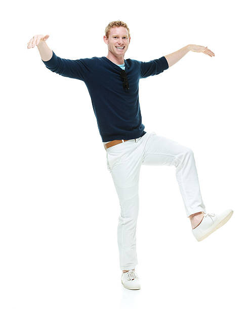 istock Happy casual man being silly with arms outstretched 537096663