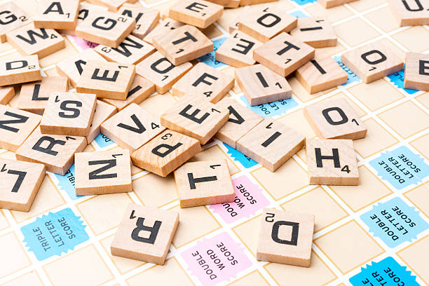 letras do scrabble - board game color image photography nobody imagens e fotografias de stock