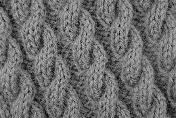 istock Closeup of cable stitch knitting 537097987