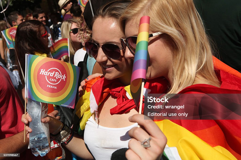 Prague Pride Gay Festival Prague, Czech Republic - August 17, 2013: People attend the Prague Gay Pride Festival in Prague, Czech Republic. 2015 Stock Photo