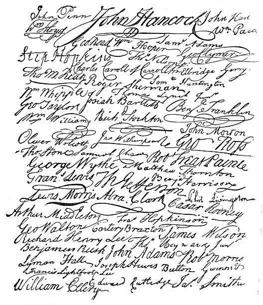 istock Signatures to the American Declaration of Independence 537100903