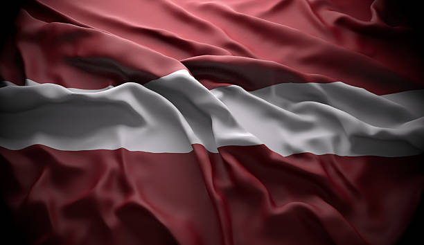 istock Latvia, Riga national official state flag 537101021