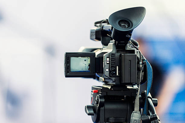 Video camera Video camera, detail from public event tv reporter photos stock pictures, royalty-free photos & images