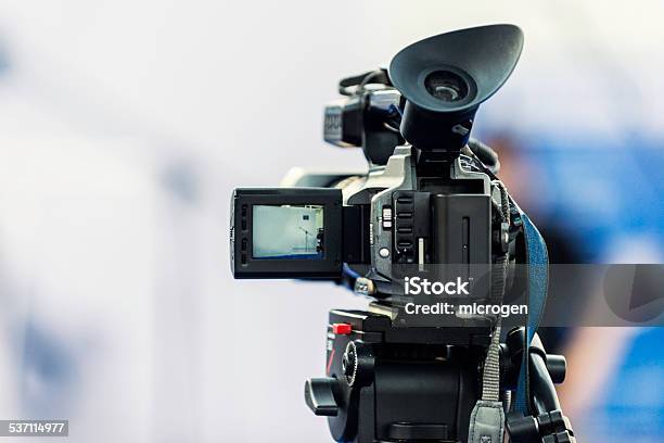 Video Camera Stock Photo - Download Image Now - Home Video Camera, Camera - Photographic Equipment, Media Interview