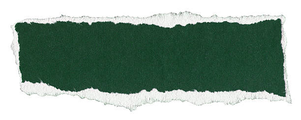 istock Cut or torn green paper background textured isolated 537116303
