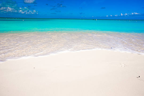 istock White sandy beach with turquoise water at perfect island 537116571