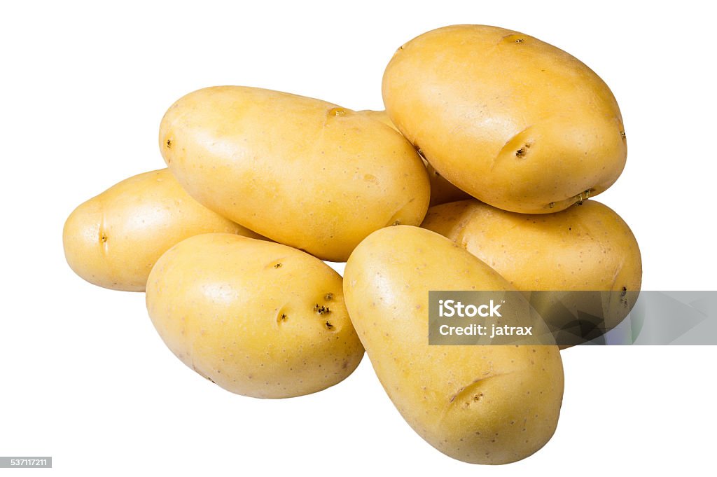 White potatoes fresh picked isolated White potatoes fresh picked isolated on white 2015 Stock Photo