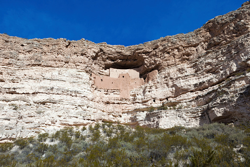 Montezuma Castle is an ancient cliff dwelling located in Arizona, USA.