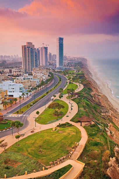 istock Panoramic view of Netanya city at sunset, Israel 537120955