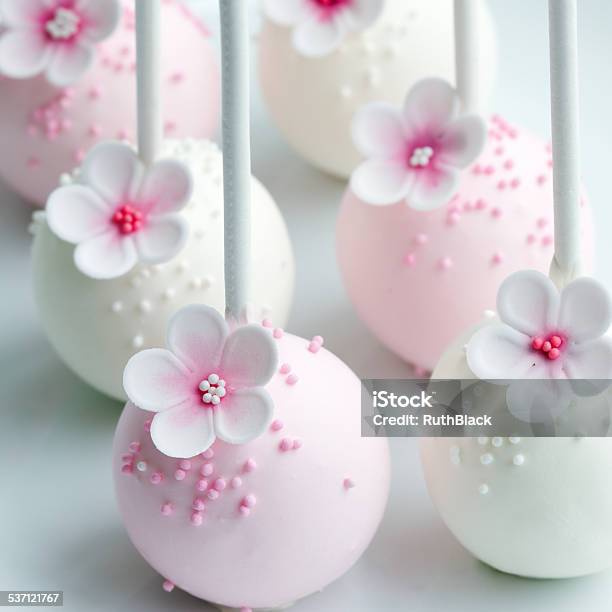 Wedding Cake Pops Stock Photo - Download Image Now - Cake Pop, Wedding Cake, Pink Color