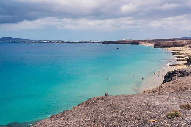 Playa de isla de Lanzarote - foto de stock