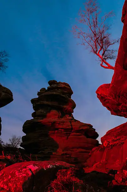 Photo of Brimham Rocks, at night