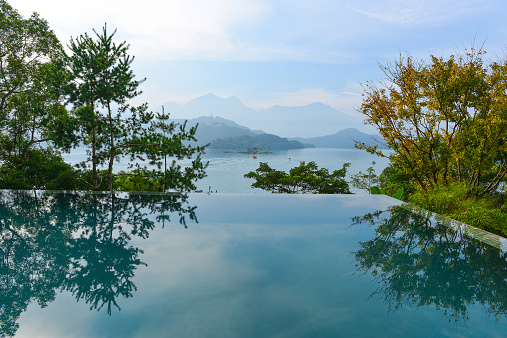 A view of the famous Sun Moon Lake in Taiwan