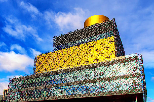 Library of Birmingham Architectural detail. Close up of the Library of Birmingham in Centenary Square. birmingham england photos stock pictures, royalty-free photos & images
