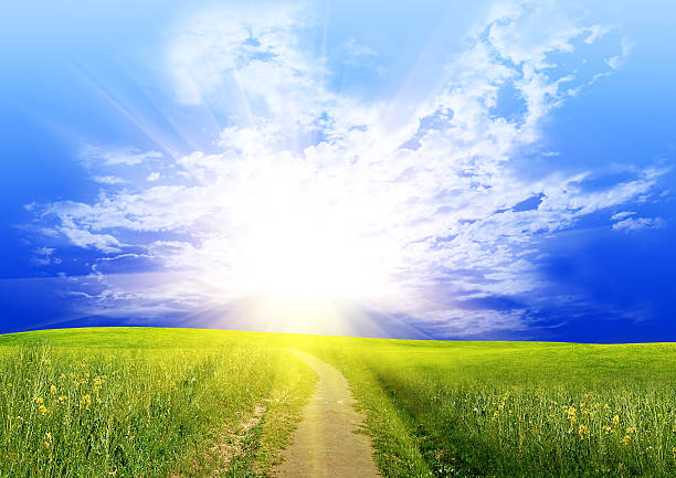 istock The summer sky and rural road 537177453