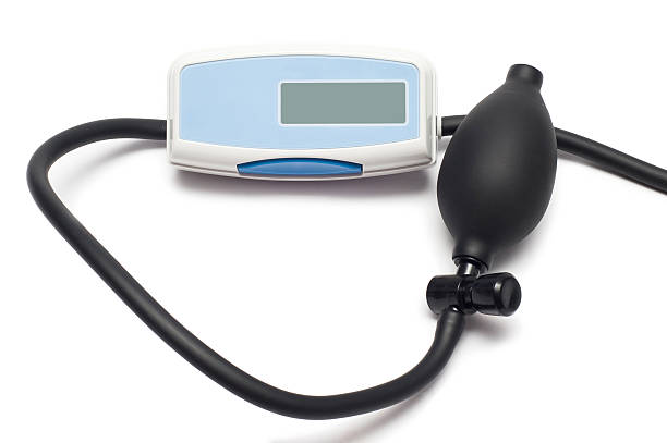 istock Blood pressure monitor isolated on white 537178657