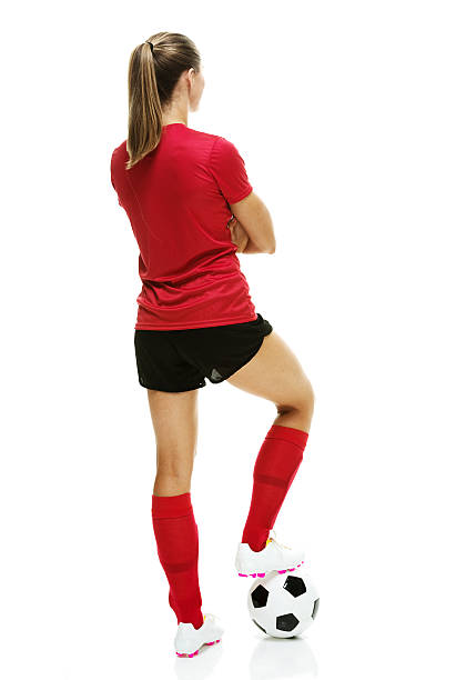 istock Rear view of soccer player standing 537179116