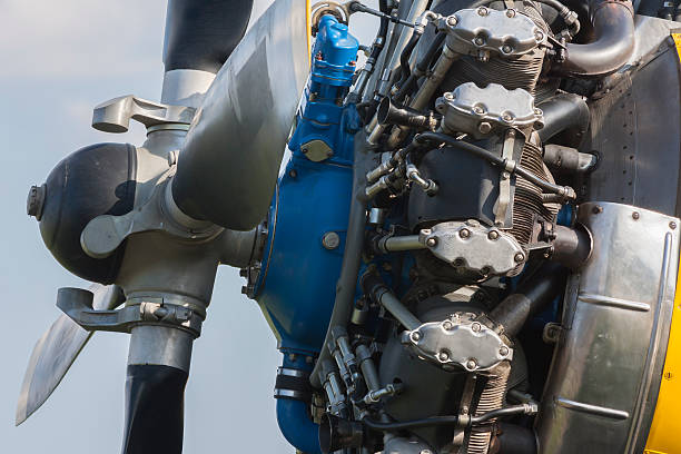 Aircraft engine and propeller The propeller and engine aircraft in closeup jet intake stock pictures, royalty-free photos & images