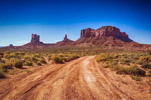 istock Dirt road at desert place. 537182688