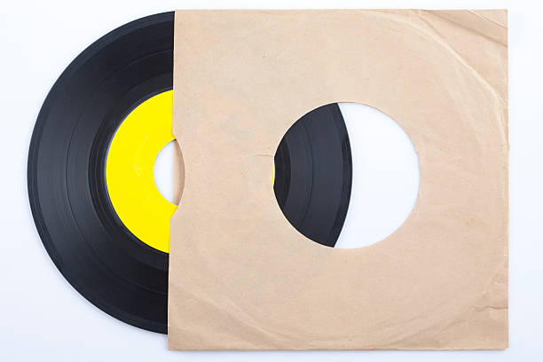 istock Old vinyl record in a paper case 537182816