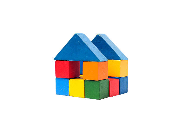 istock House made of old cubes. 537183430