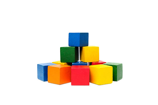 istock Wooden colorful building blocks. 537183518