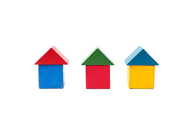 istock House made of old cubes. 537183544