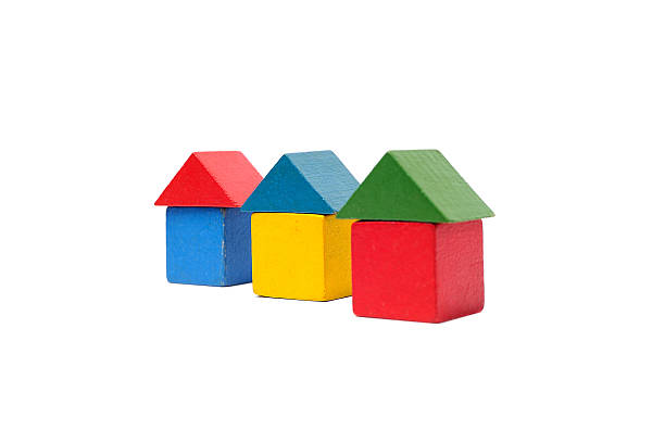 istock House made of old cubes. 537183562