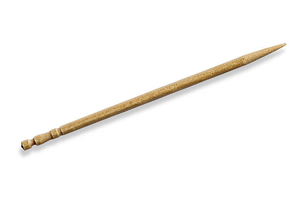 istock Wooden toothpicks on white 537184470
